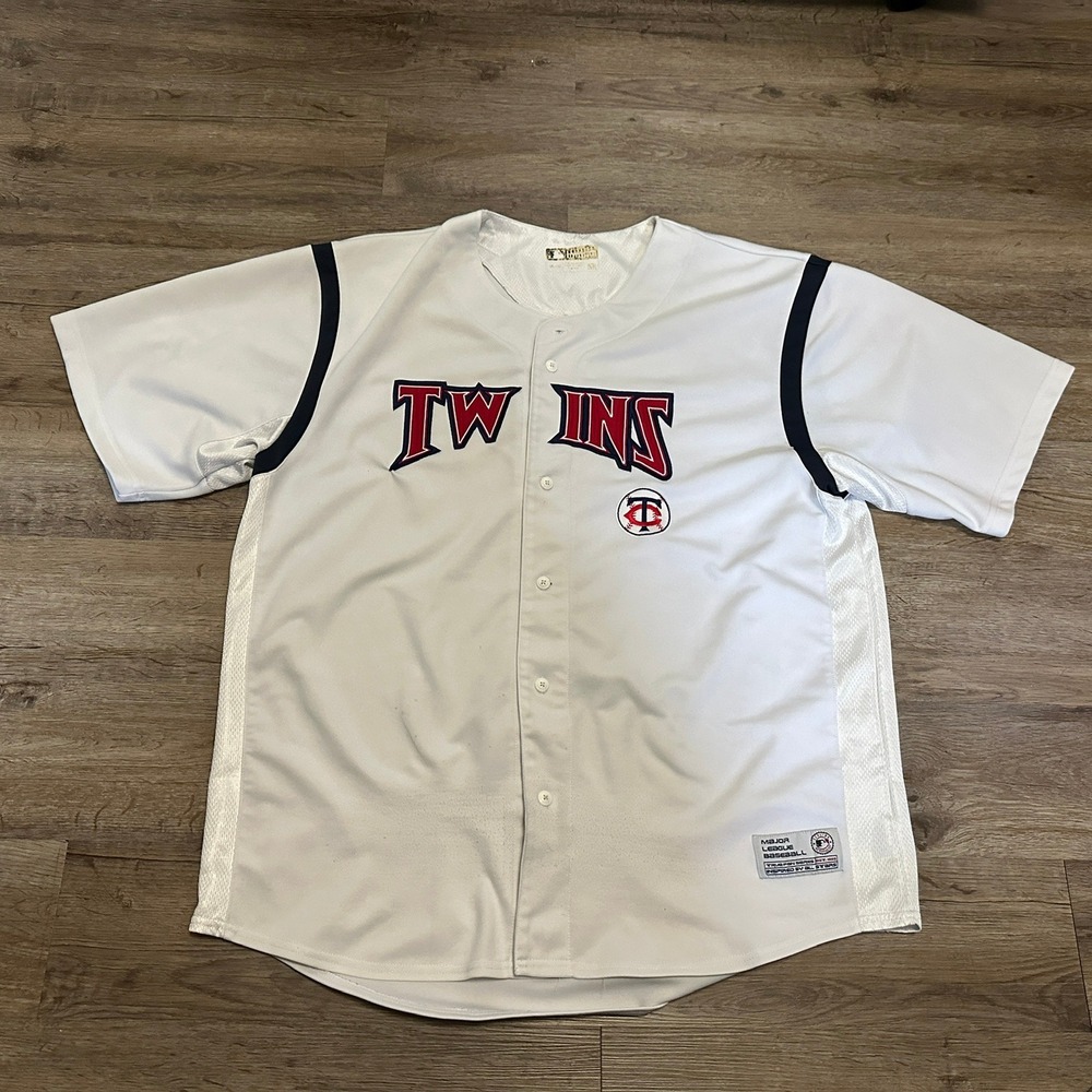 Minnesota Twins MLB Baseball‎ Jersey White True Fan Series Mens 2XL Button Front